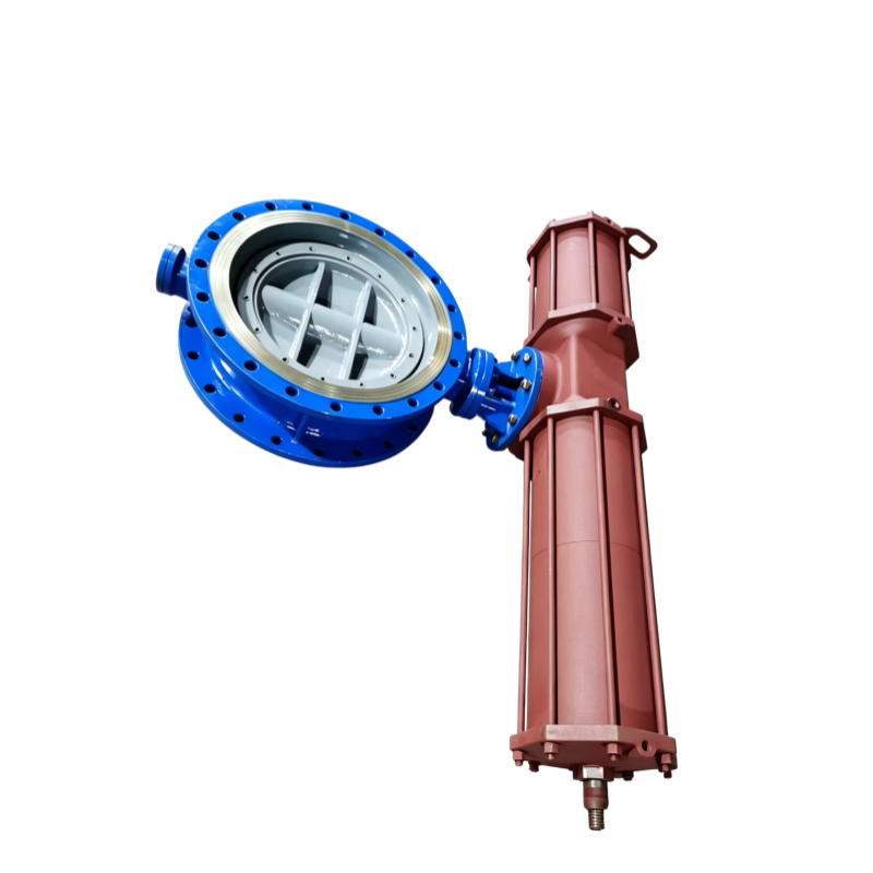 D643H气动硬密封法兰蝶阀（AW拨叉执行器）