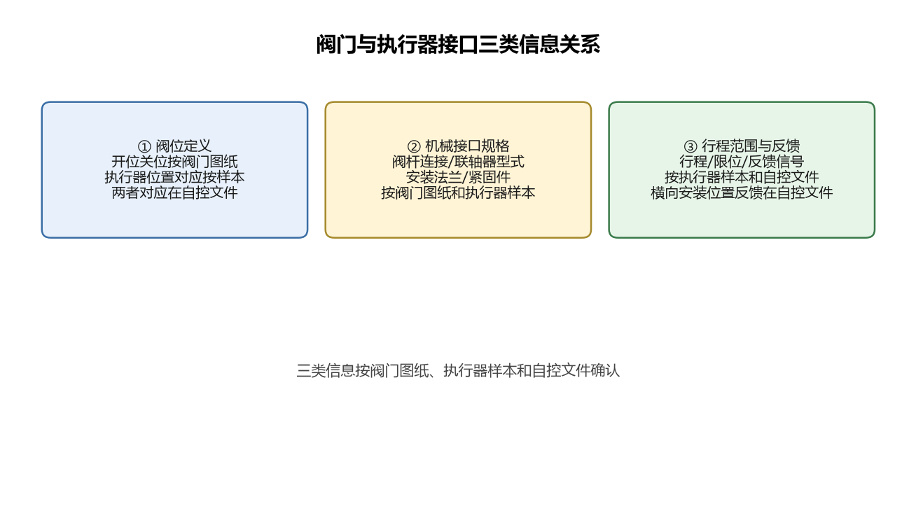 阀门与执行器接口三类信息关系